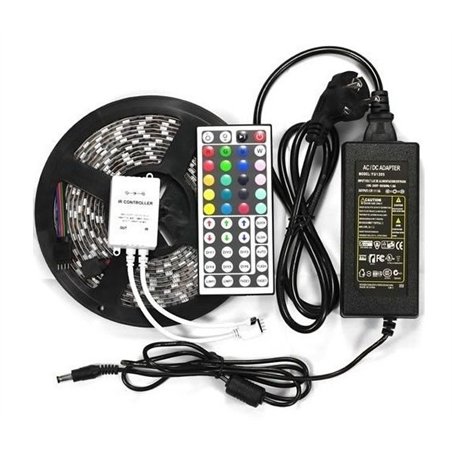 Pilnas 5m LED juostos RGB 5050 rinkinys